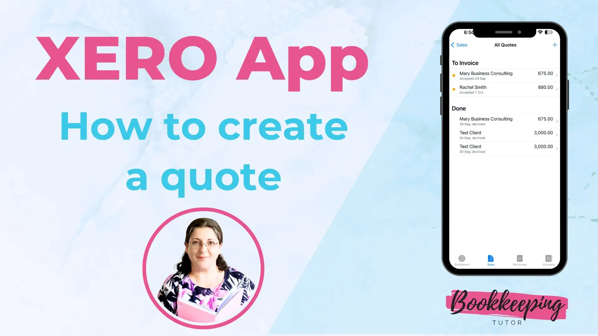 How to create a quote in Xero App